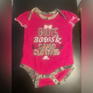 Two Mossy Oak Baby Girl Onesies